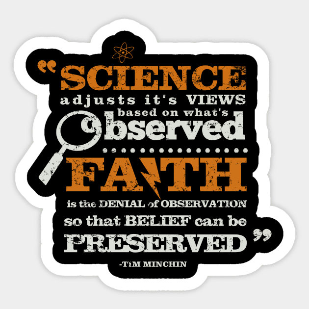 Science VS Faith Sticker by TomTrager